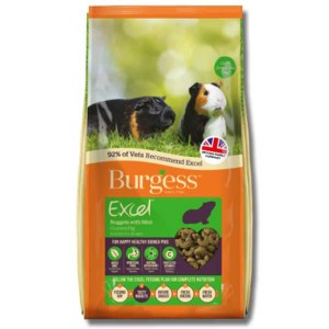 Burgess Excel Adult Guinea Pig Nuggets Mint 10kg