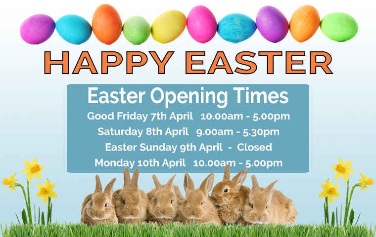 Happy Easter opening times